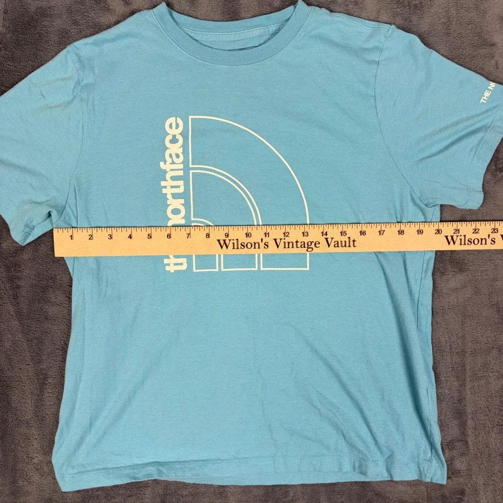 The North Face T-Shirt Womens L Blue Graphic Short Sleeve Exploration 2023 Tee - Picture 6 of 8